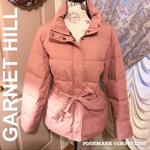 🆕 SALE! Garnet Hill Belted Down Jacket Puffer